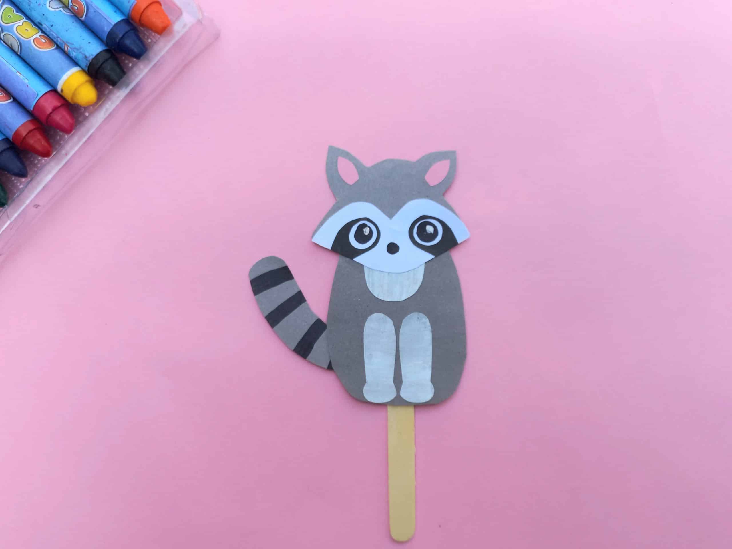 Waschbär - Tiere mit Papier basteln eine Anleitung