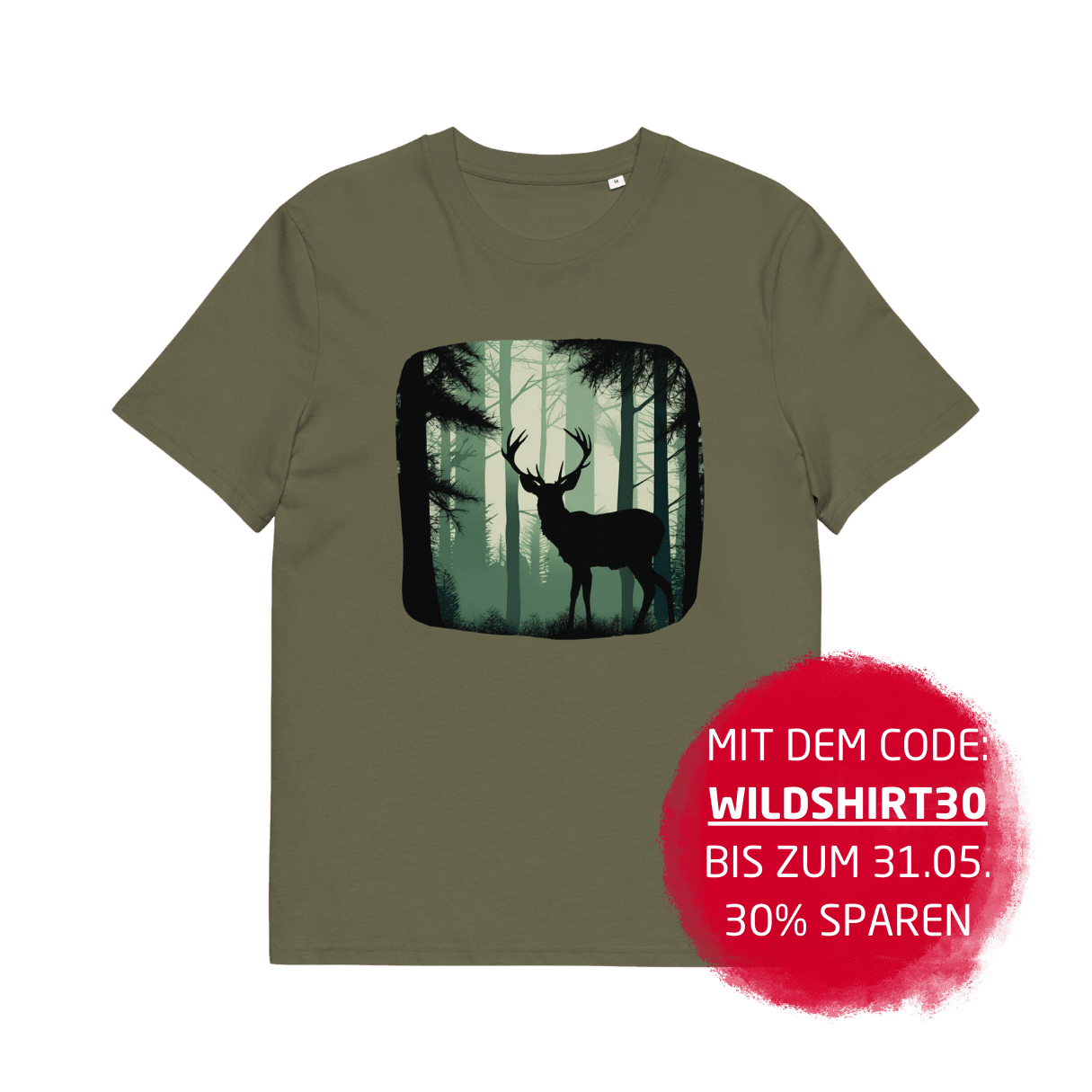 Hirsch T-shirt - Wildtiere in Europa