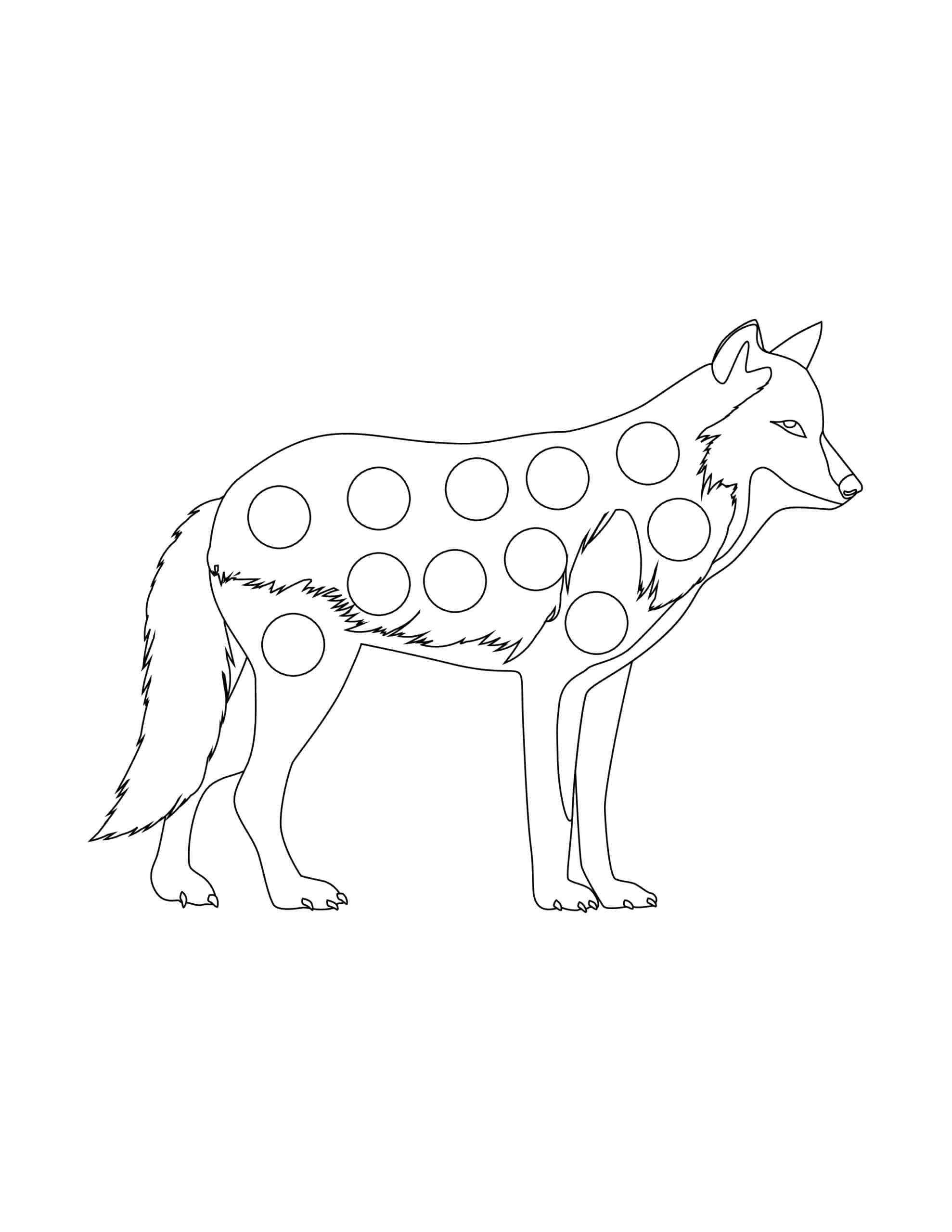 Wolf Ausmalbilder - Wildtiere in Deutschland