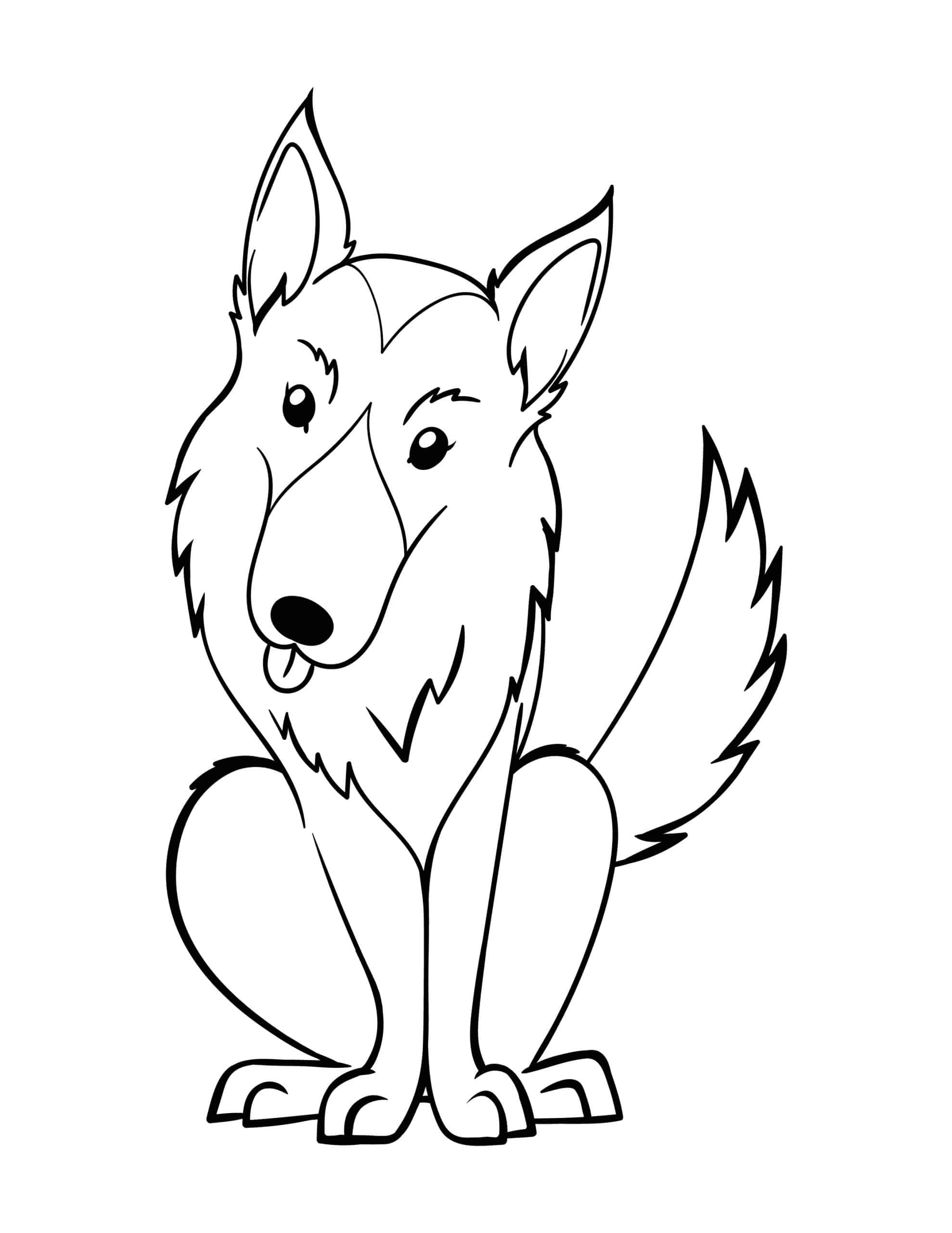 Wolf Ausmalbilder - Wildtiere in Deutschland