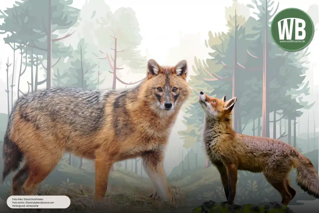 Goldschakal und Fuchs - Wildtiere in Europa