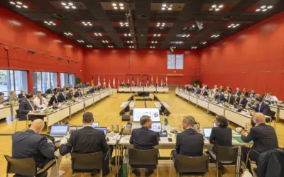 Der Wolf bei der Ministerpräsidentenkonferenz in Mainz
