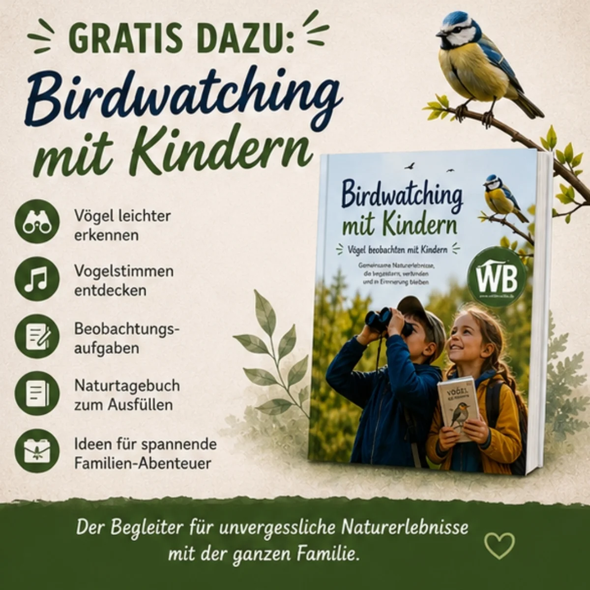Kinder-Fernglas mit Birdwatching-Buch gratis