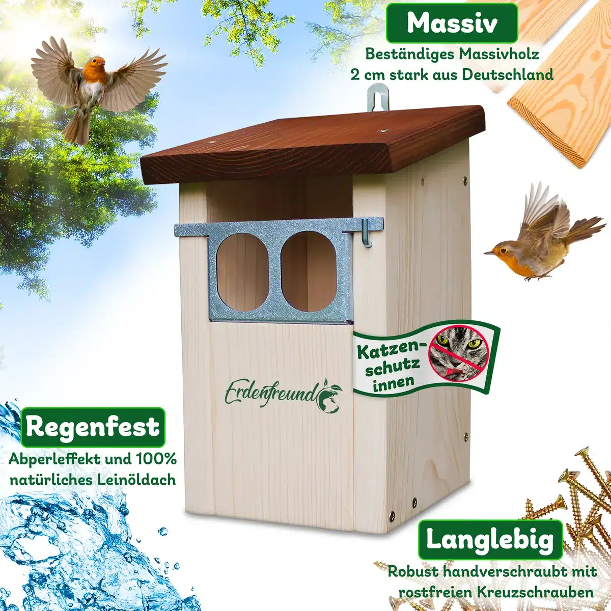 Nistplatz für Rotkehlchen schaffen