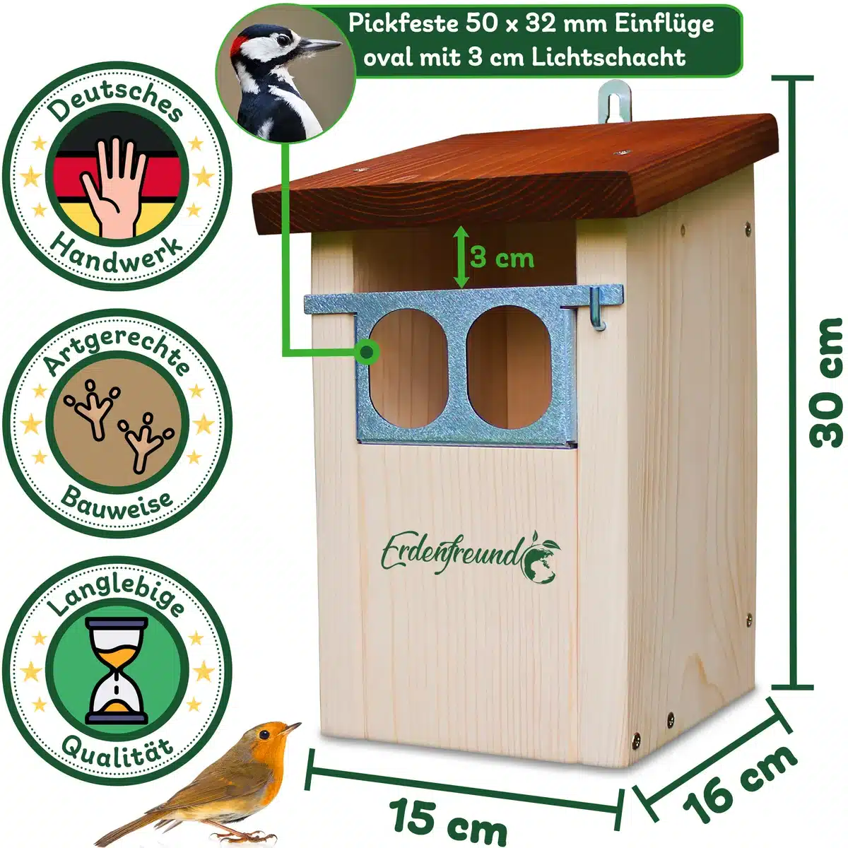 Nistplatz für Rotkehlchen schaffen